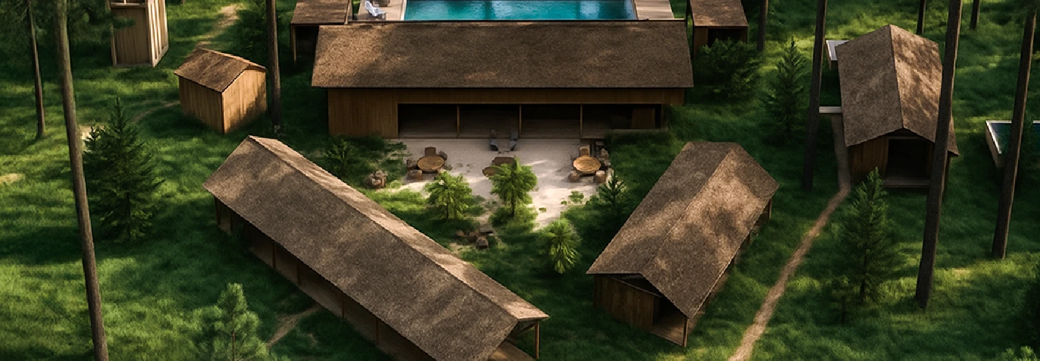 Inversión en turismo sostenible: Libera el potencial de tu terreno con cabañas modulares de lujo de SIAN