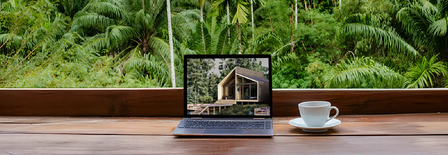 Arquitectura modular para coworkingy trabajo remoto en la naturaleza